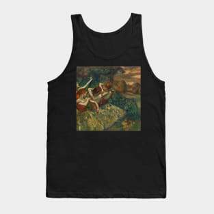 Edgar Degas Four Ballerina Dancers Orange Autumn fall Gift For art admirer Tank Top